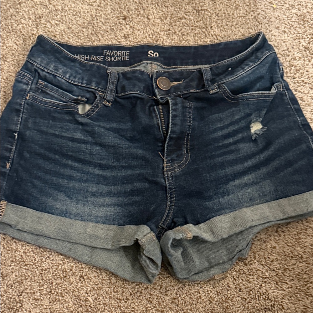 SO Women's Dark Blue Jean Shorts